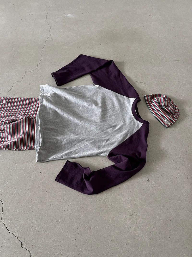 stripe short beanie