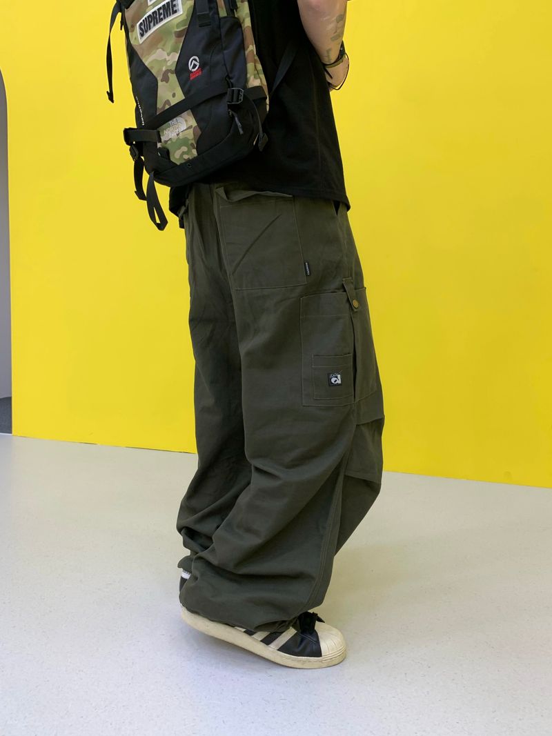 Patched Cotton American Carge Pants 2C