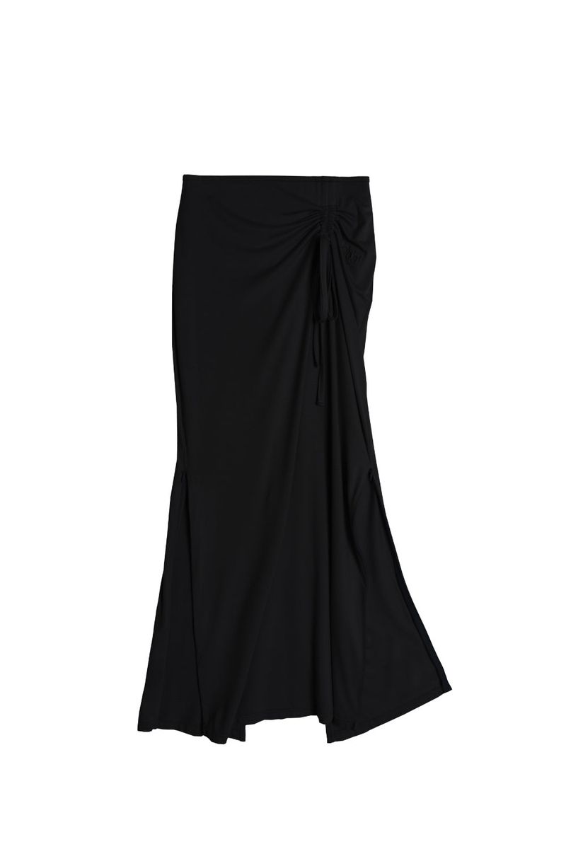 WOOHWA(ウファ)の「DESERT SHIRRING SLIT SK BLACK(Skirts)」