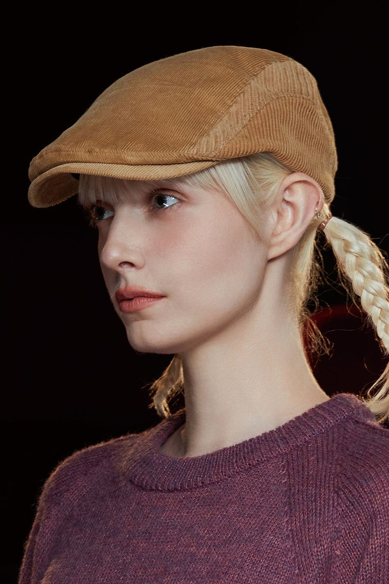LOGO CORDUROY HUNTING CAP / BEIGE
