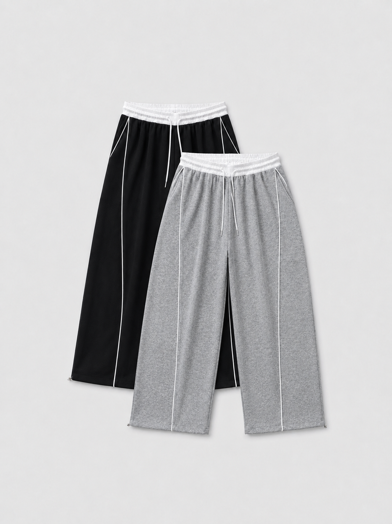 COZINESS(コジネス)の「OV 54511パイピング サイド ピンタック ストリング ワイドパンツ (2 colors)(パンツ)」