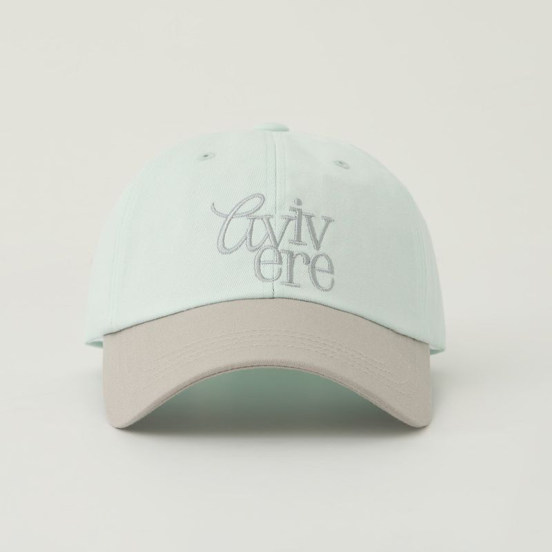 Avivere lettering cap mint light grey