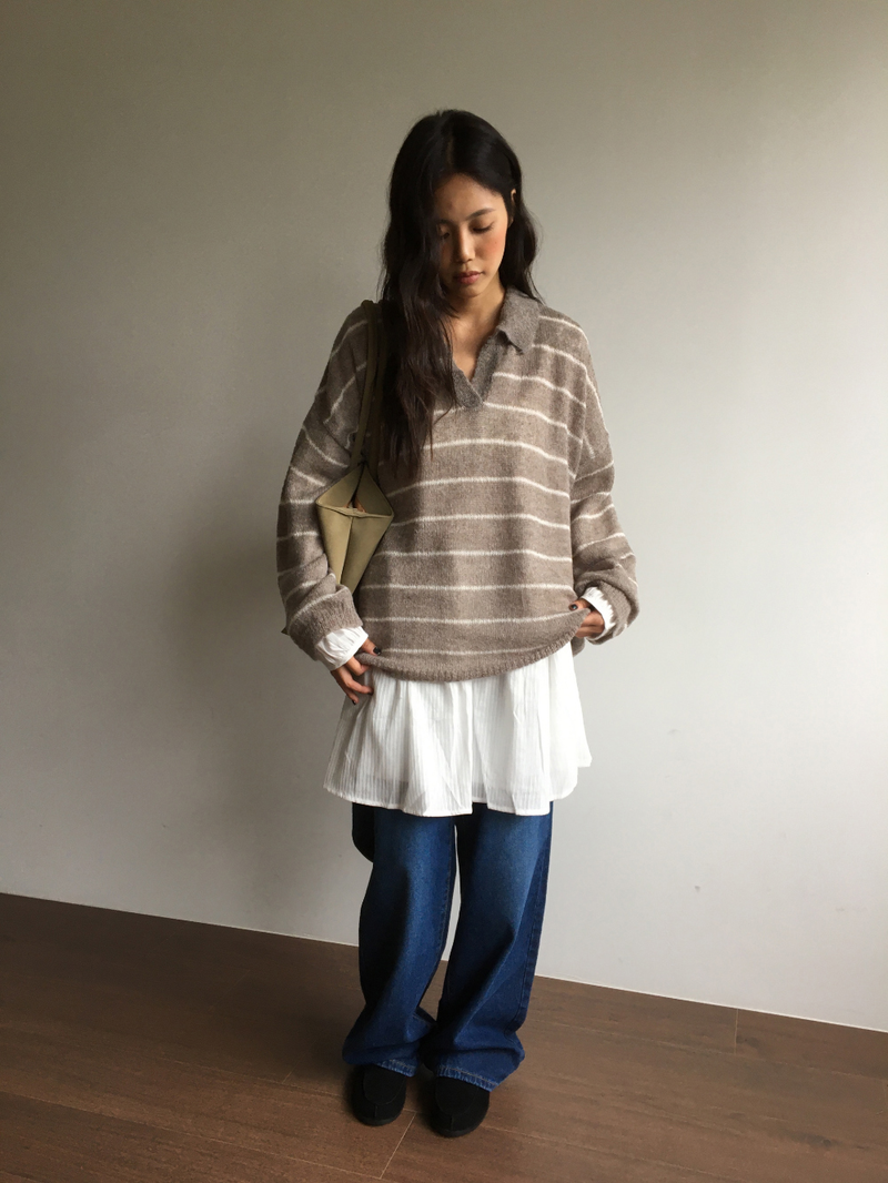 Masque V-collar knit (4color)