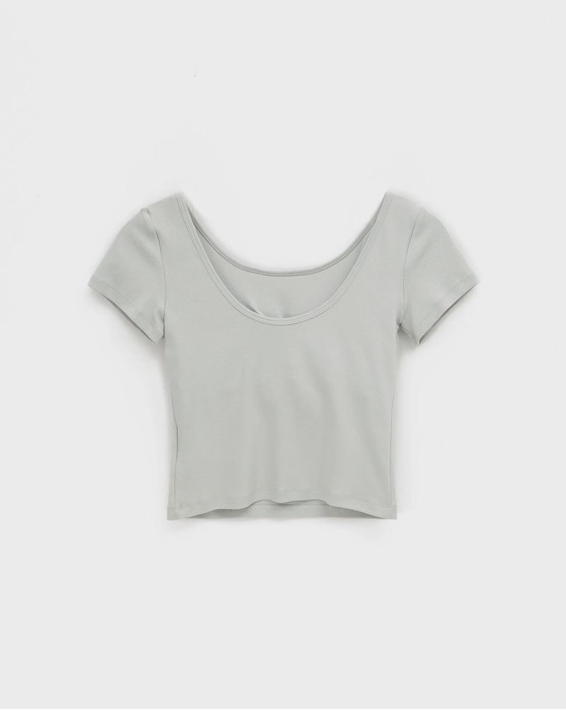 [MADE] Easy Backless Short Sleeve T-shirt With Cap