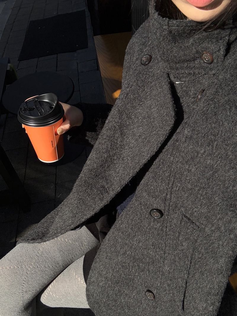 [MADE] KYLIE WOOL ALPACA HANDMADE HALF DOUBLE COAT