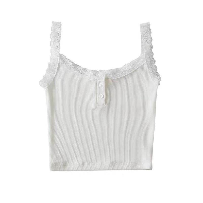 Cozy&Kitsch(コージーアンドキッチ)の「Lilac Lace Button Tank Top 231646396(Tops)」