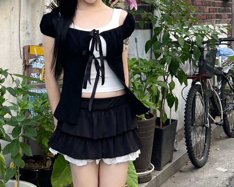 Dream Layered Ribbon Blouse
