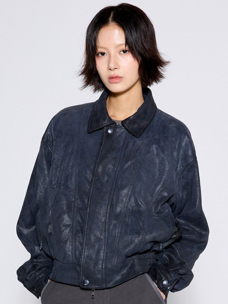 calloutnewyear(cony)(コールアウトニューイヤー(コニー))の「スウェード ウォッシュド ジャケット / ブラック(ジャケット/アウター)」