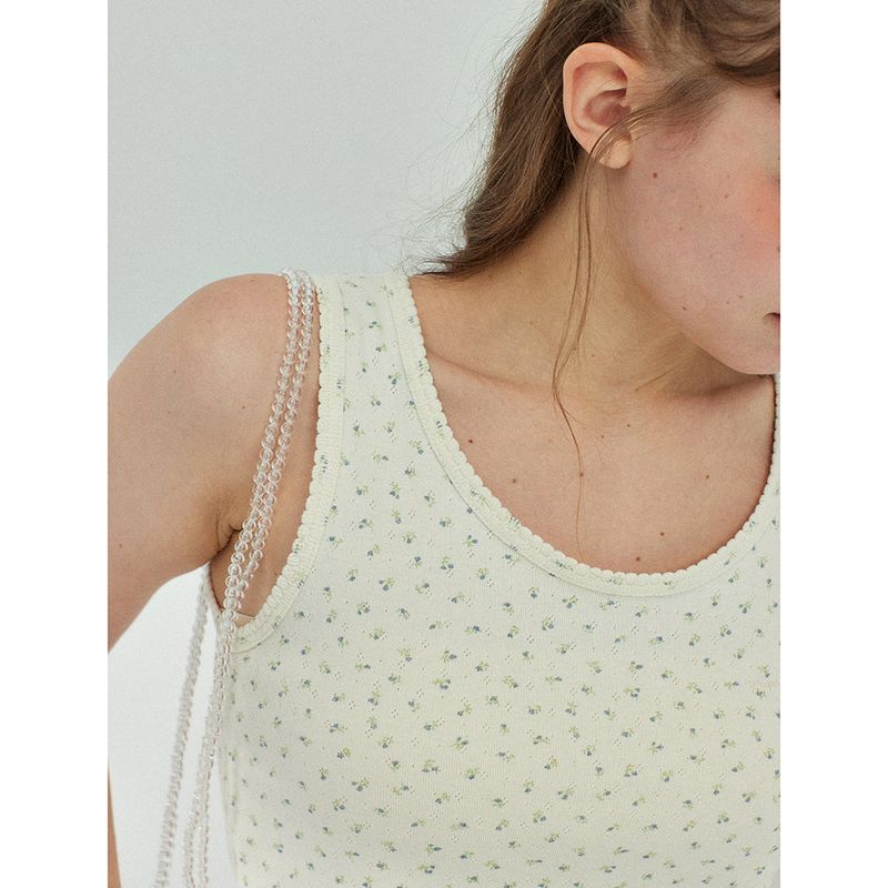 SCALLOP PUNCHING SLEEVELESS_CREAM