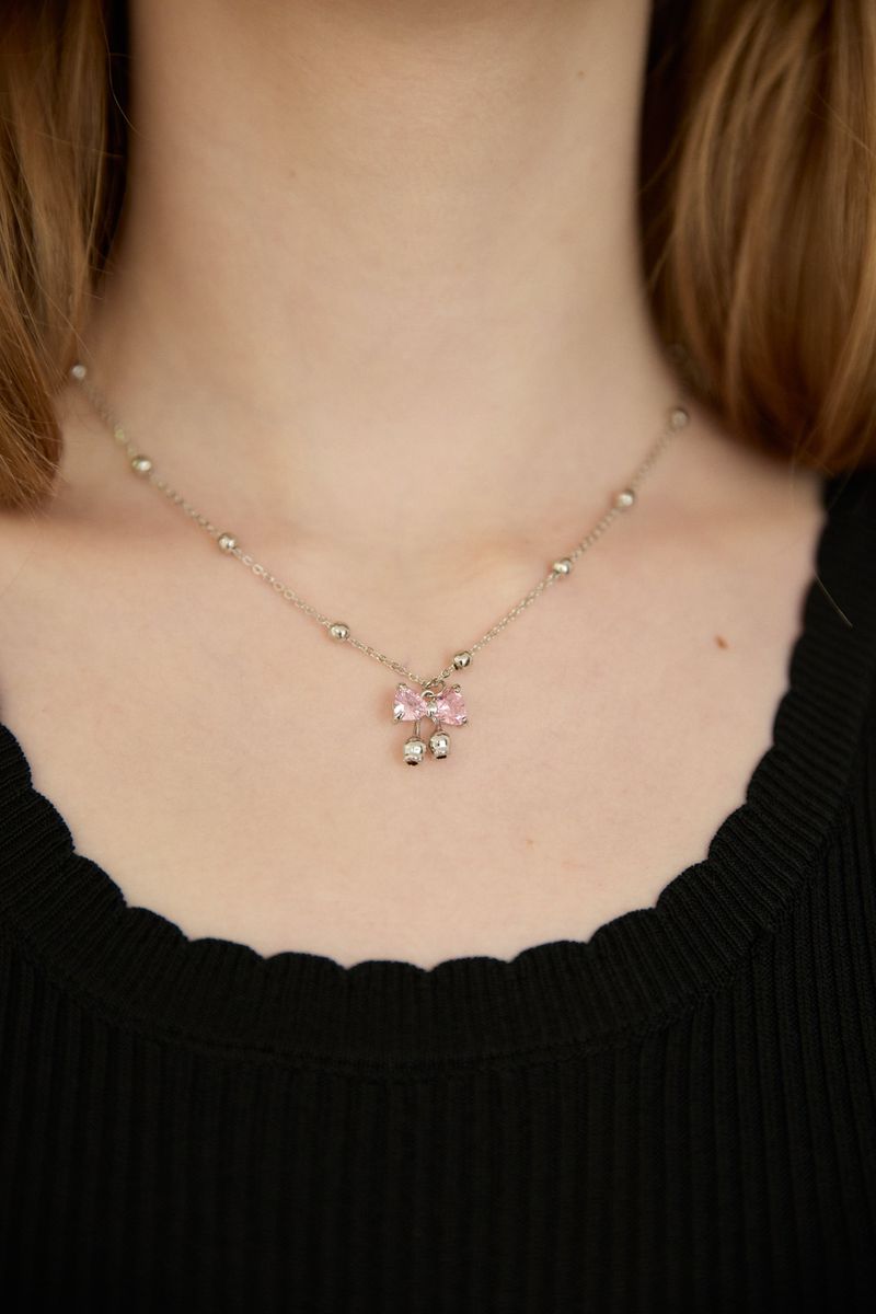 TWINKLE RIBBON CHAIN NECKLACE (2 COLORS)