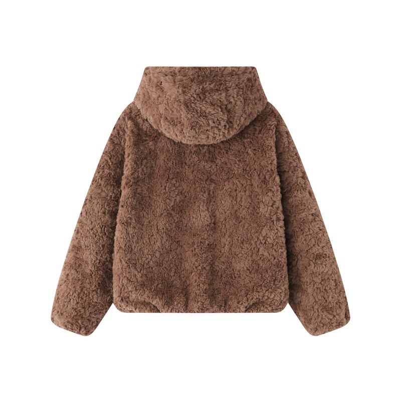 Bear Casual Hooded Zip-up