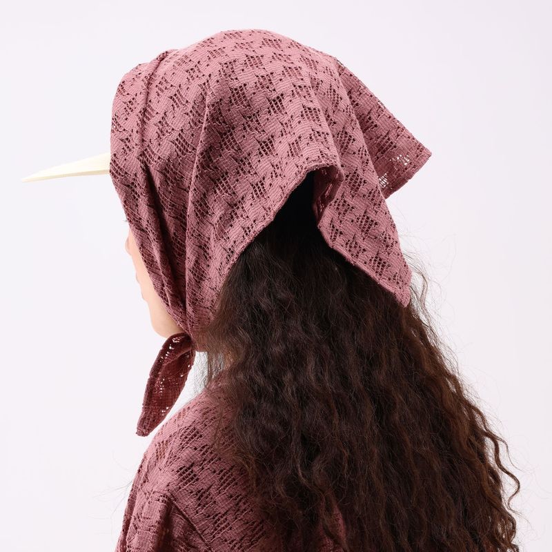 indi pink knit bandana