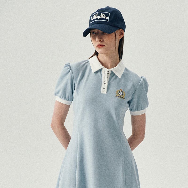 ALLINCOMPLETE（オールインコンプリート）の「Puff Flared PK One-Piece (Sky Blue)（Dresses）」