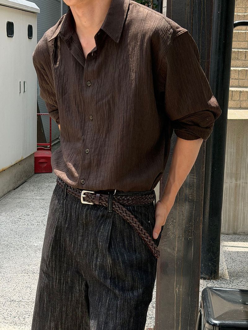 LAURANT(ロラン)の「Satin slub shirts(4color)(Tops)」
