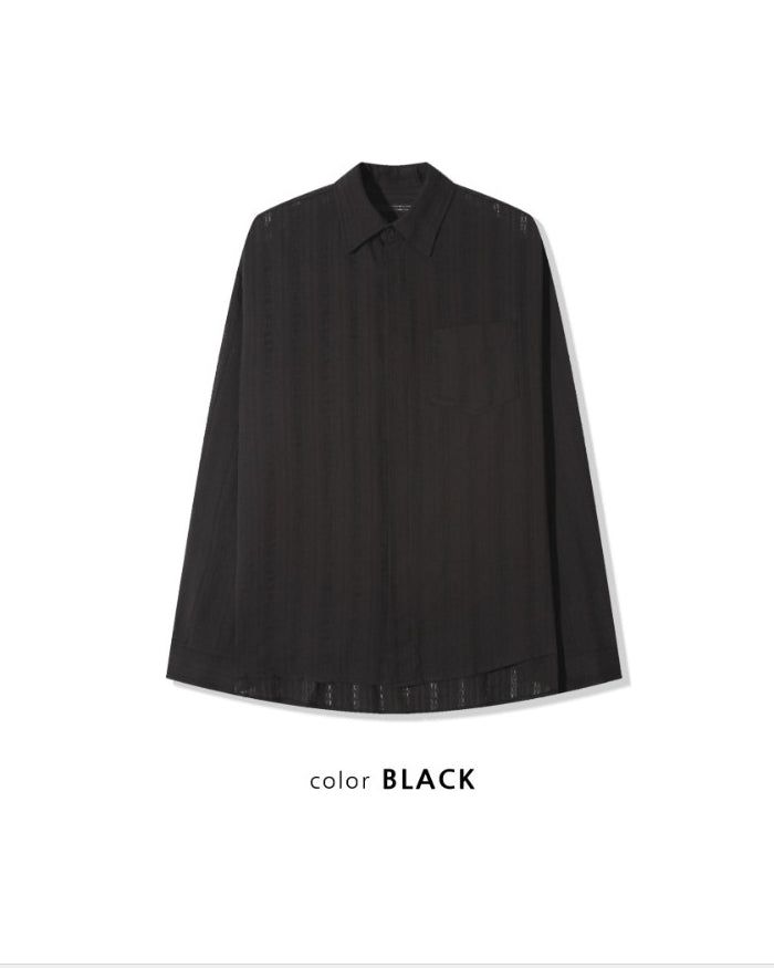 (UNISEX) Airy Lace Net Shirt