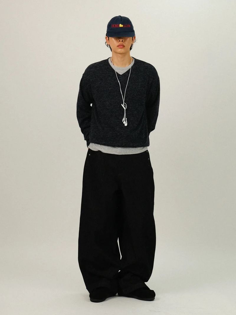 TG Basic Heather V-Neck Knit