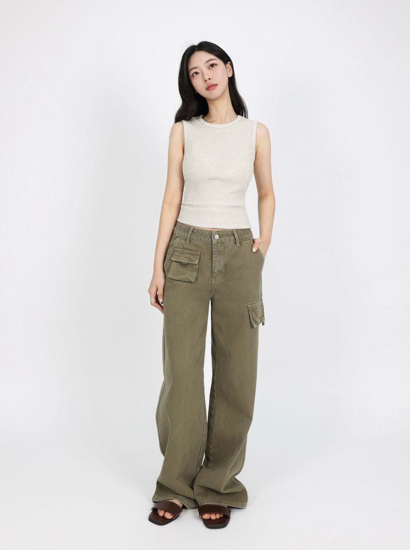 ur.fit（オールフィット）の「[3RD REORDER] ソフトオリーブダイイングフロントポケットデニムコード26221（パンツ）」