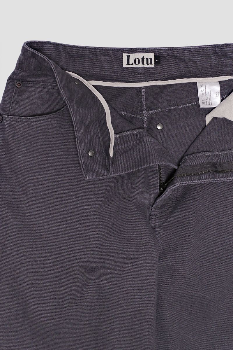 Washed straight leg pants, Ash purple