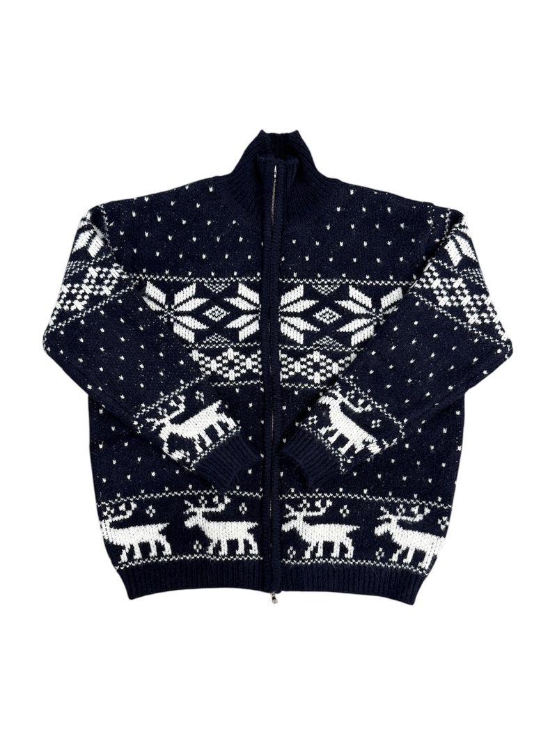 Nordic Two-Way Knit Zip-Up (3 Colors)