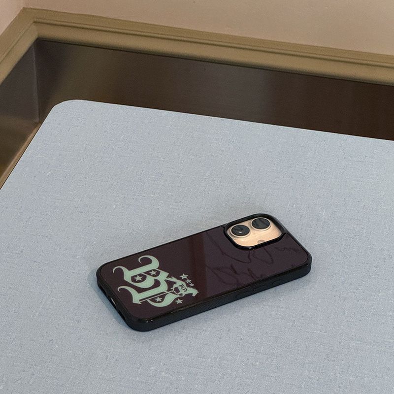 western glass case (burgundy)