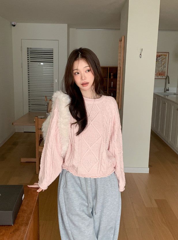 LN Cable Wave Loose Fit Knit (4color)
