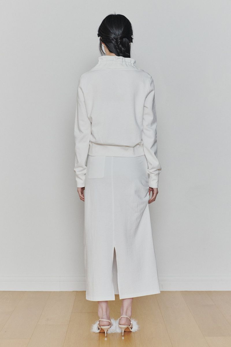 BLOOM ZIP-UP JACKET white