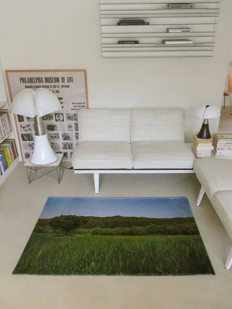 walking people rug - M