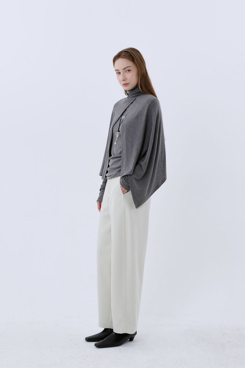 CAPE T-SHIRT COMBI SETUP_CHARCOAL