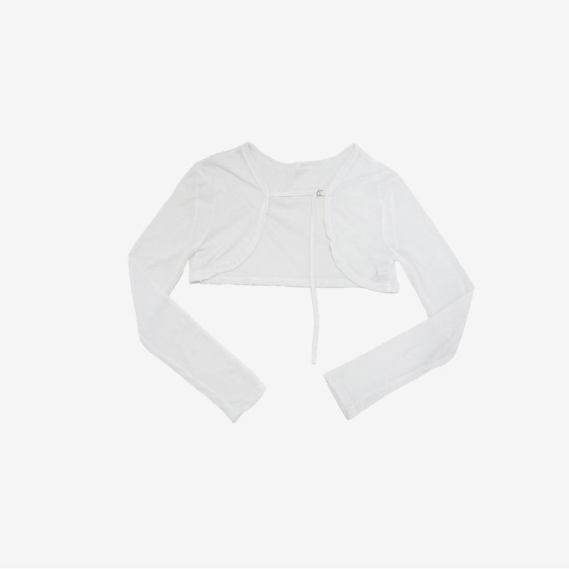 pesh string bolero + shirring sleeveless + shorts set