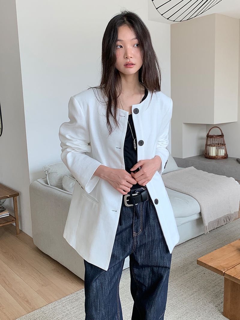 JAZZ THE ORDER（ジャズ ザ オーダー）の「NON COLLAR LINEN JACKET (2C)（Jackets/Outerwear）」