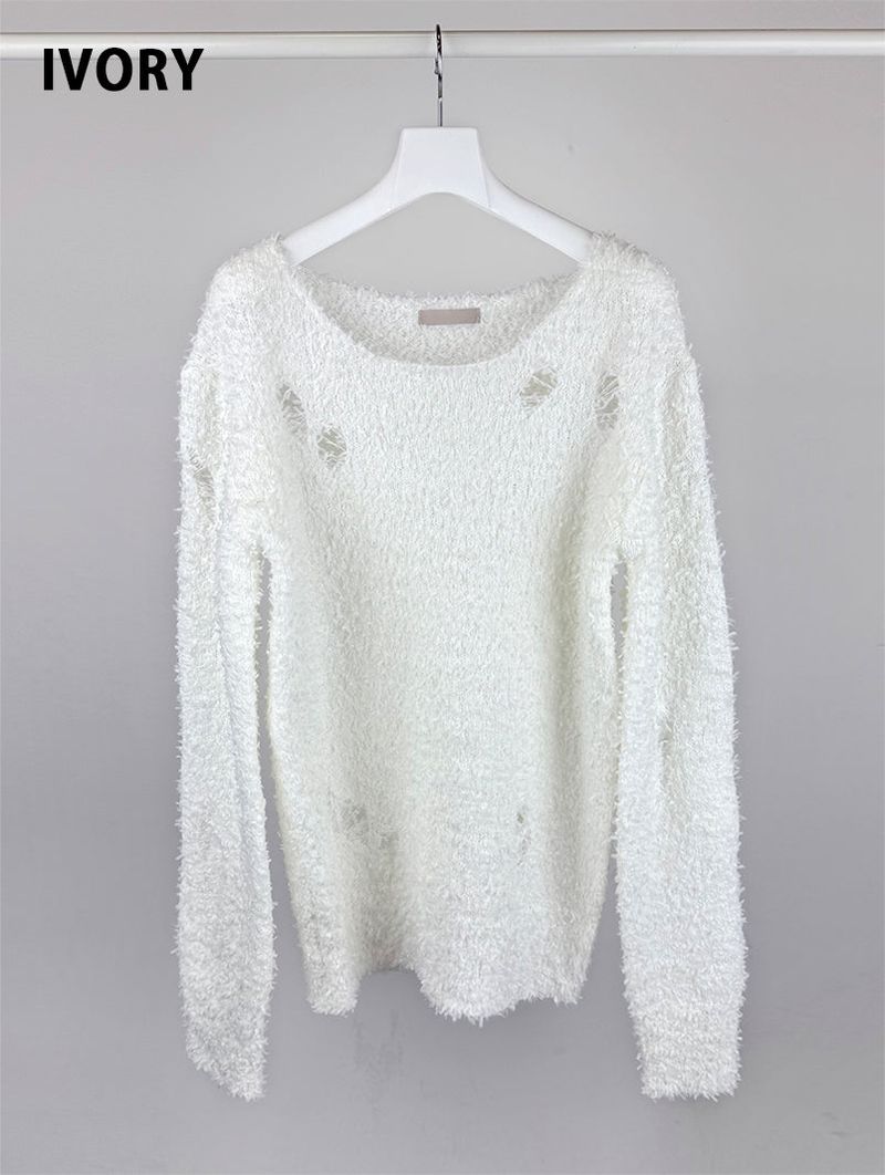 BOUCLE DAMAGE LOOSE KNIT (2C)