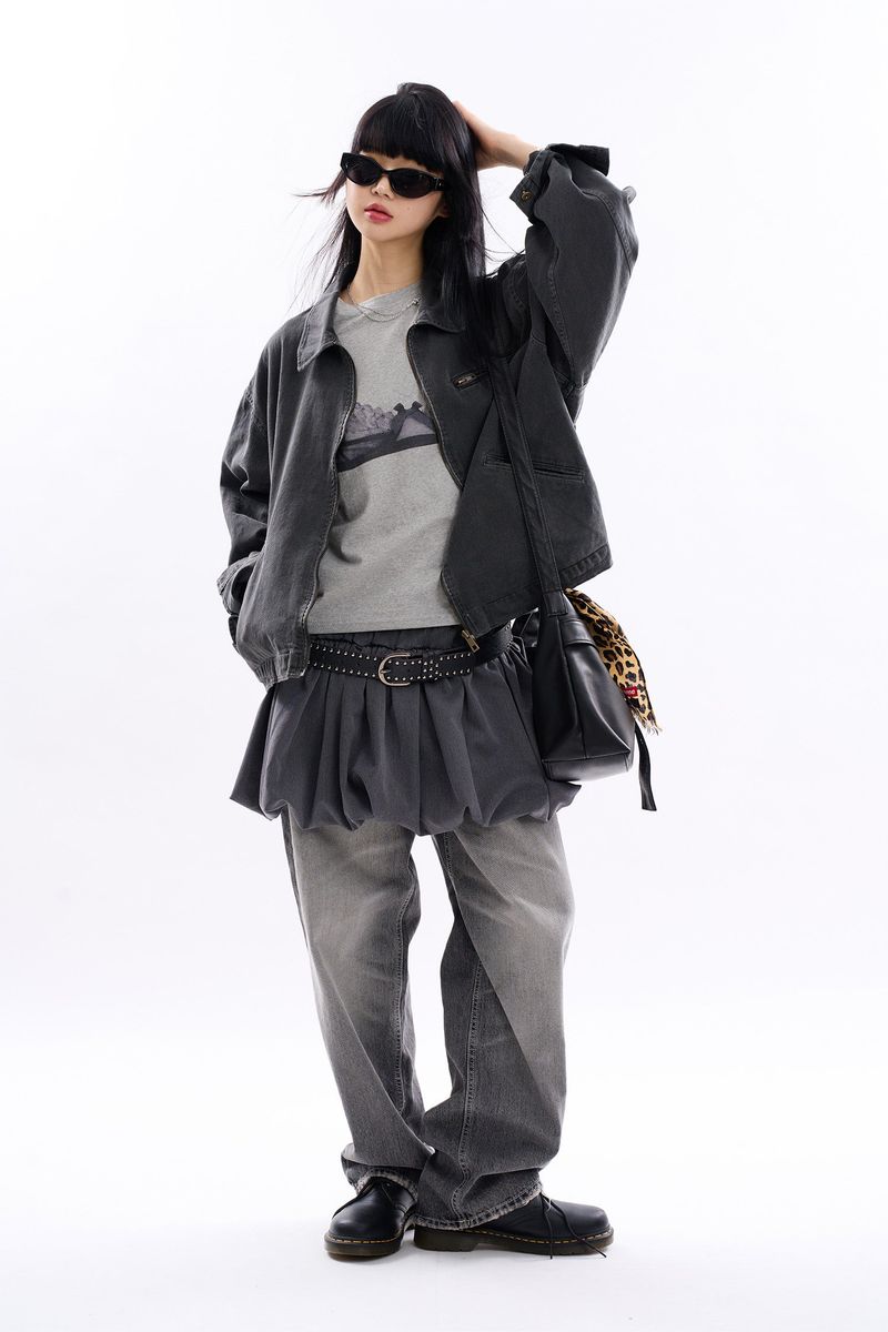 Scaddan pigment zip-up work jacket