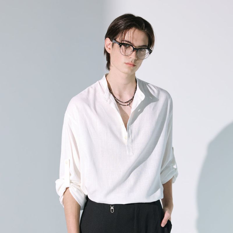 S SY(エスエスワイ)の「linen concho roll up shirt white(Tops)」