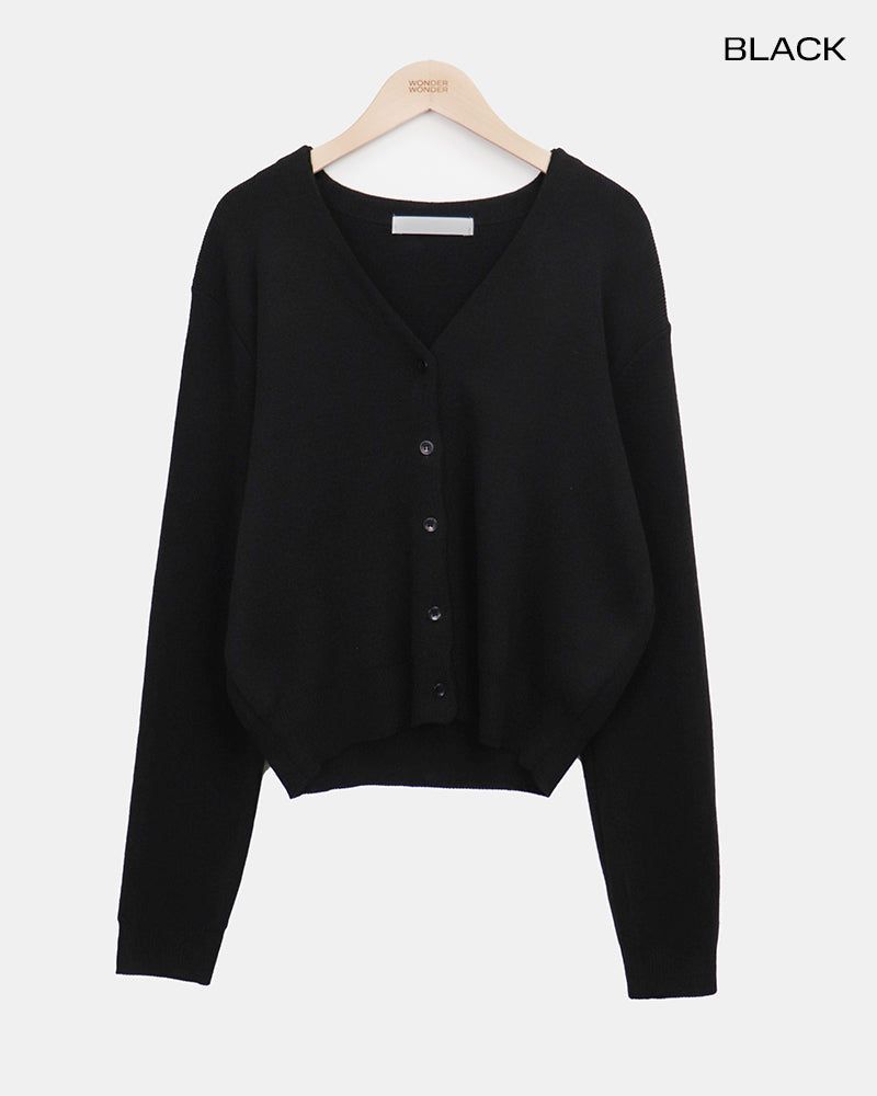 Hunin Basic V-Neck Knit Cardigan