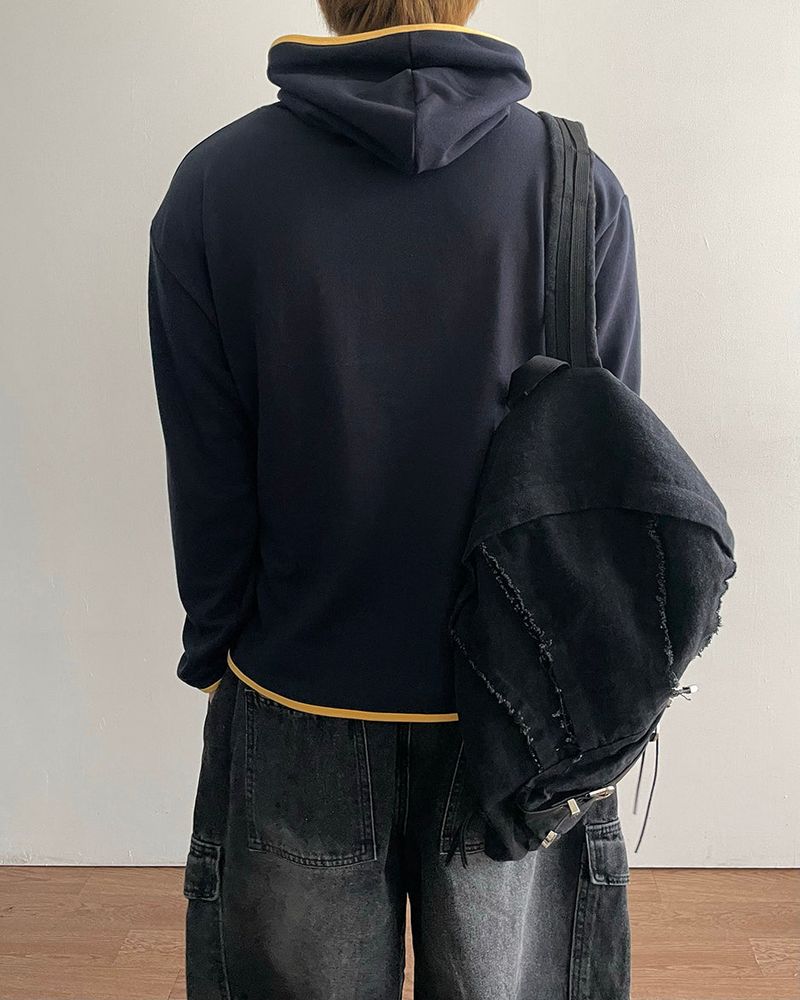 Emblem Crop Hoodie