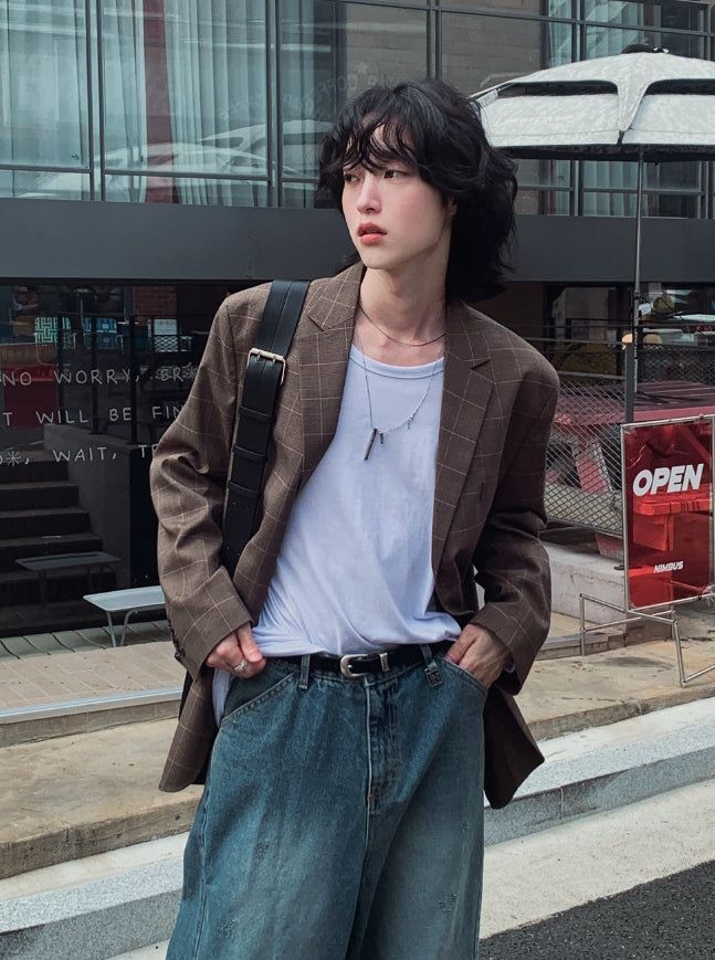 Laurent Over Check Blazer