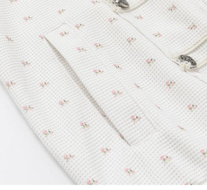 Merry Tiny Flower Hood Zip-up