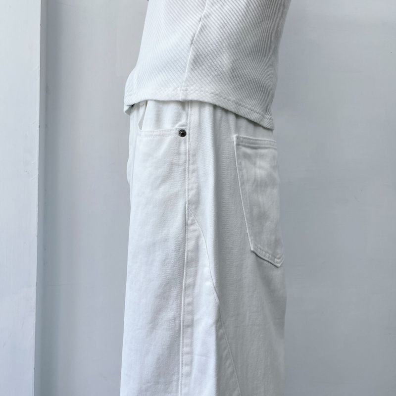 Ivory White Wide Trousers