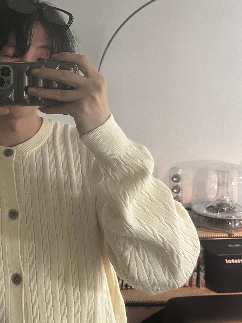 ASCLO Brio Crew Neck Cardigan (9color)