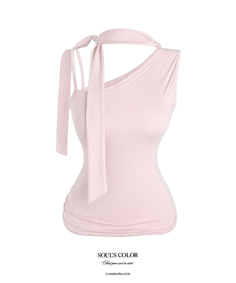 Sera Asymmetric Tie Top (4color)