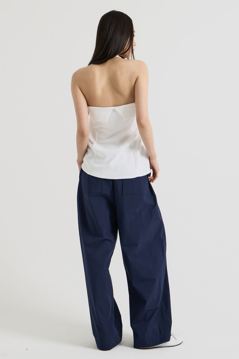 Halterneck sleeveless, White