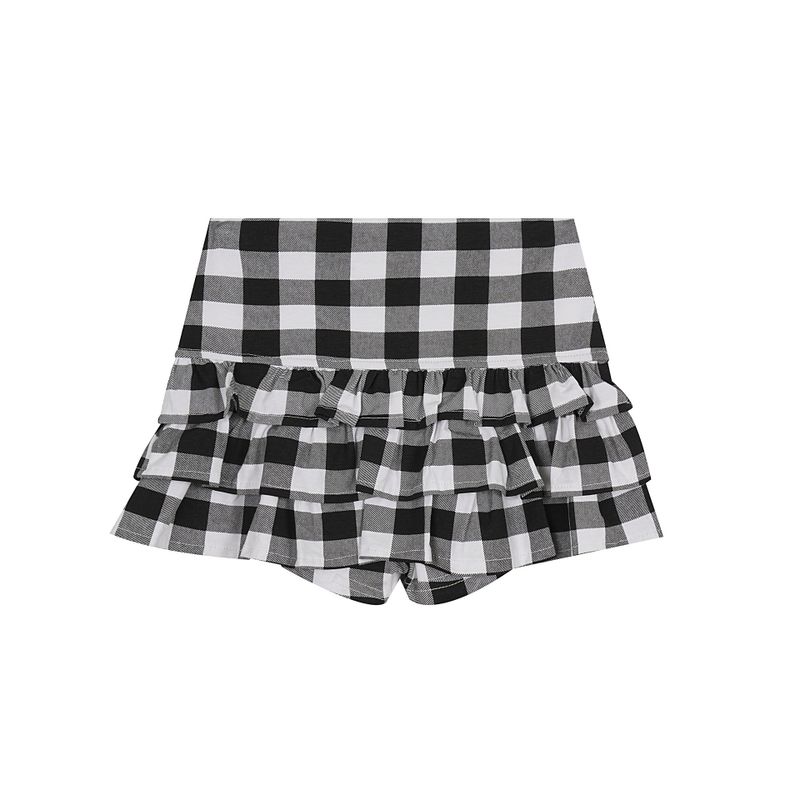 Evania Check Ruffle Skort