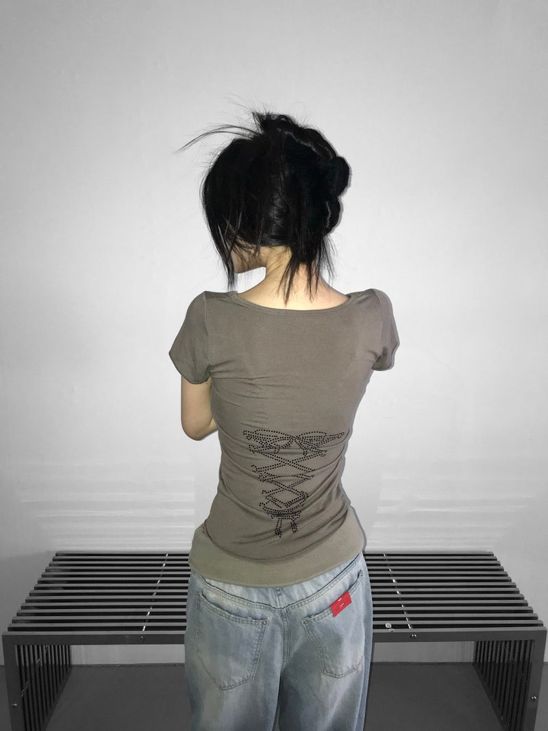 back hot piece corset top(3 color)