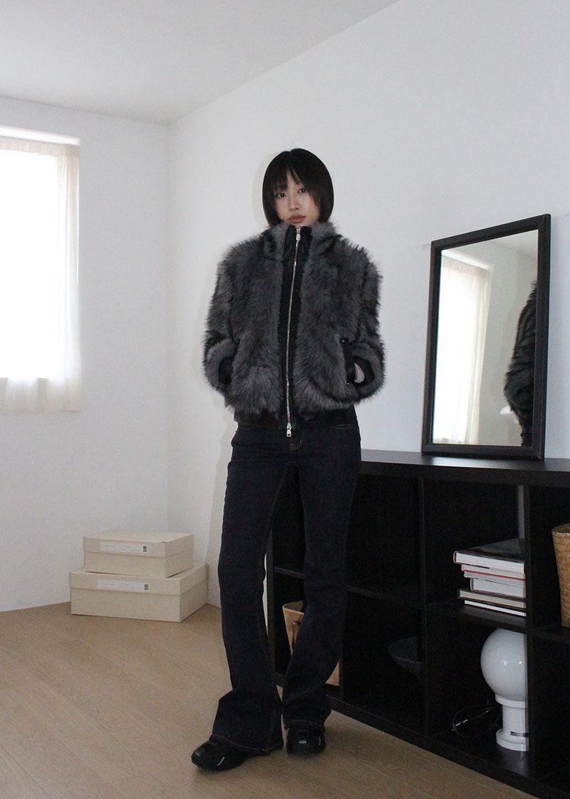 DEEP SLIM BOOTS CUT DENIM