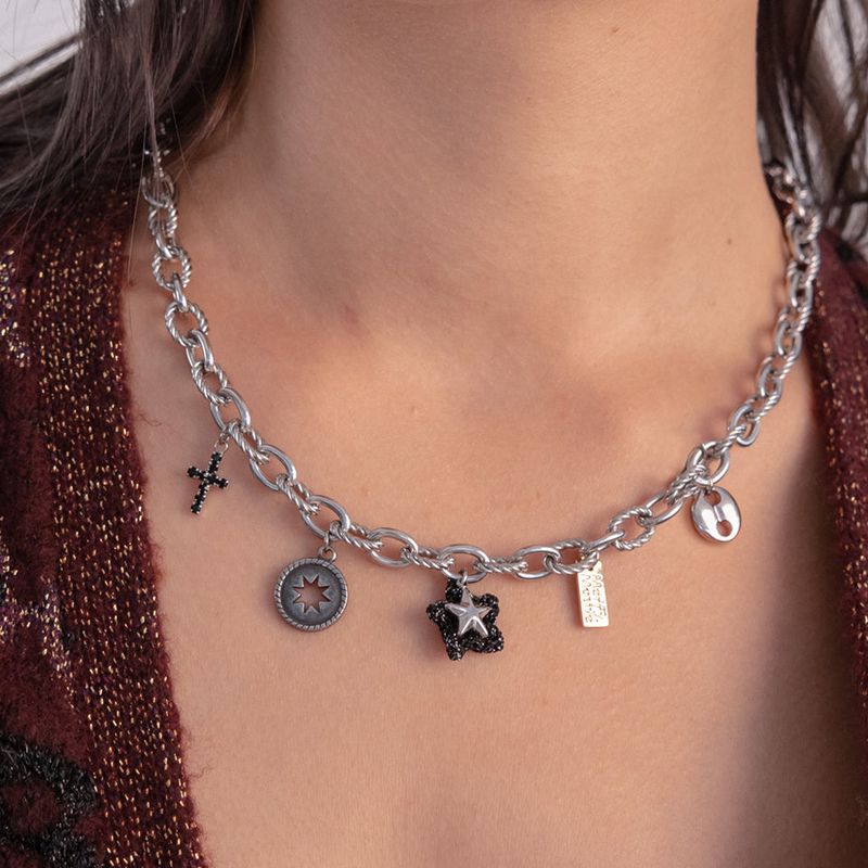 [Unisex] Unique pendant with bold chain necklace