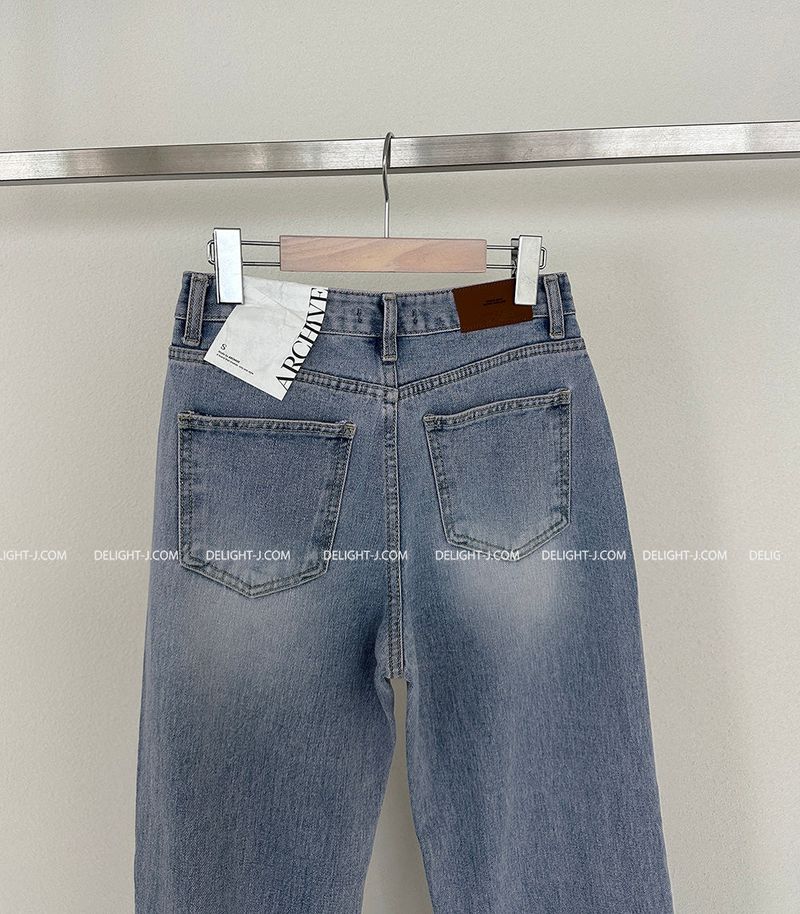 Pink Damage Wide Jeans