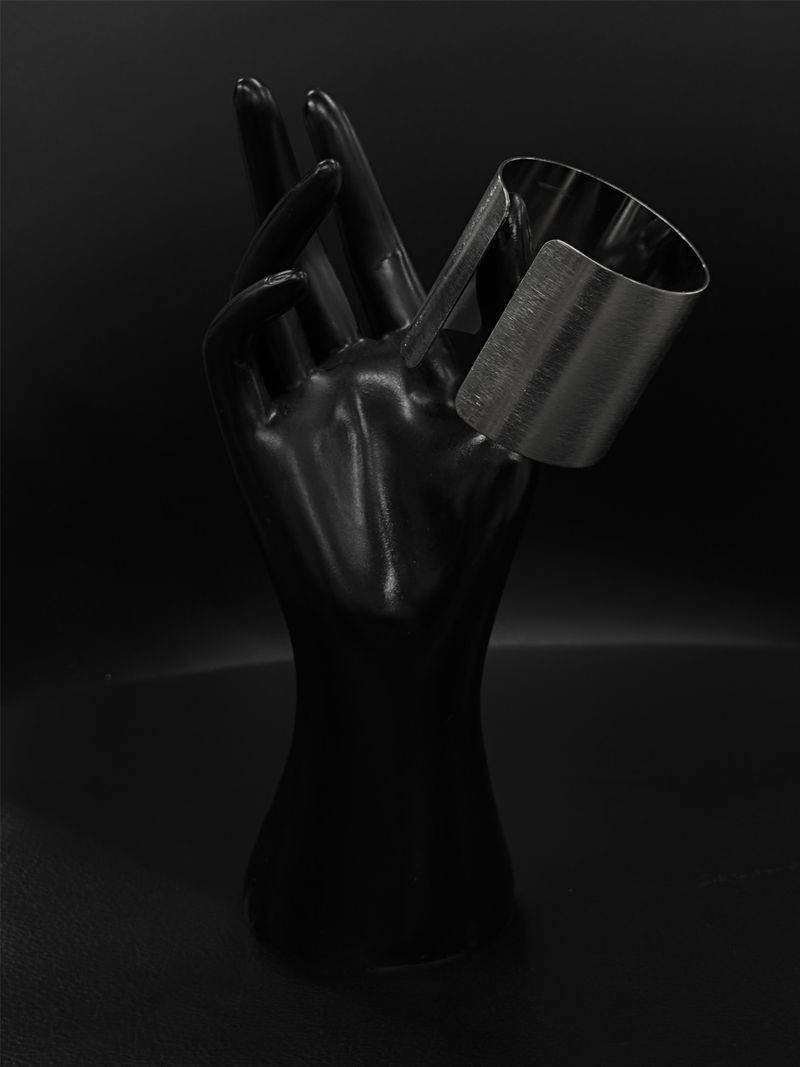 ブラッシュシルバーメタルバングル