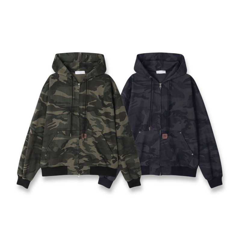 Vintage Work Camo Hooded Jacket