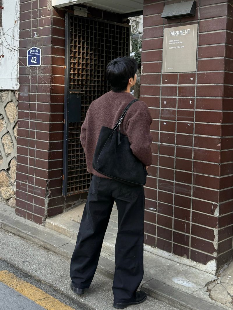 Way pintuck curved pants