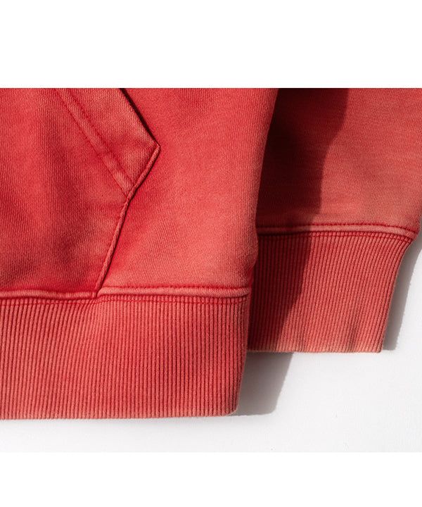 OC Bliss Washed Zip-up hoodie (Red)